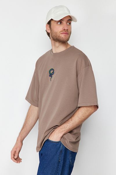 Trendyol Collection Premium μπλουζάκι με κέντημα βιζόν - TMNSS24TS00018