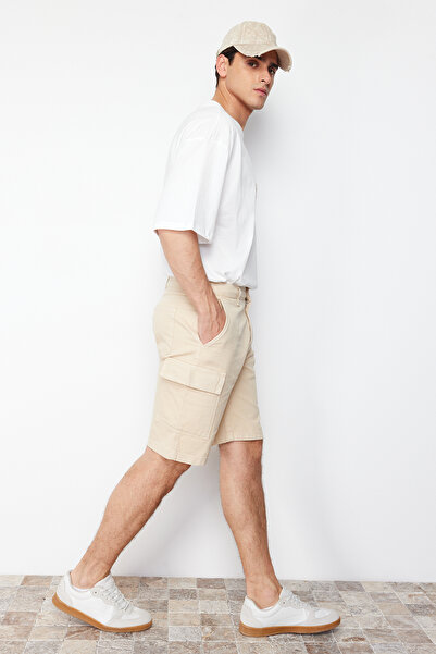 Trendyol Collection Relaxed Fit Cargo Pocket Denim Shorts and Bermuda - TMNSS23SR00065