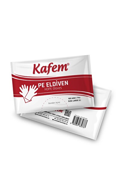 KAFEM PE Tek Kullanımlık Şeffaf Eldiven 100 Lü X 5 Paket