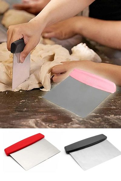 Kalsiyum Mood Steel Dough Cutter Scraper Pastry Cake Decorating Spatula Tool Stainless Steel