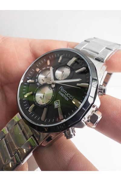 Ferrucci FCF14084FM.03 Ferrucci function with stopwatch active steel men's wristwatch 45mm