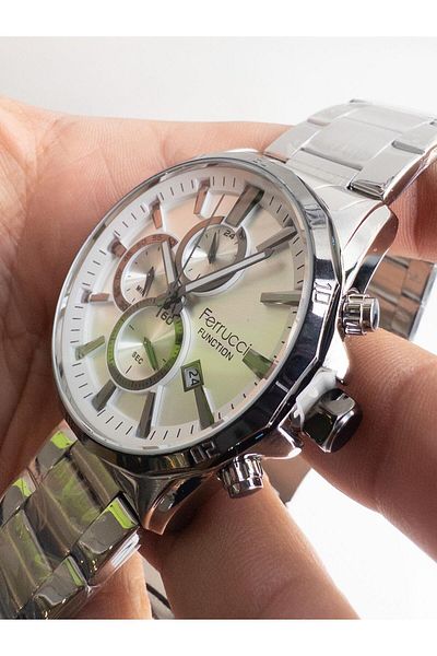 Ferrucci FCF14084FM.02 Ferrucci function with stopwatch active steel men's wristwatch 45mm