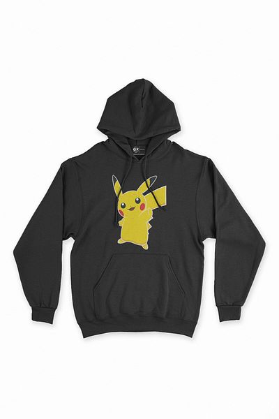 Cix Hanorac negru cu glugă cu model Pikachu - Hanorac