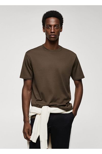 MANGO Man Regular fit mercerized shirt