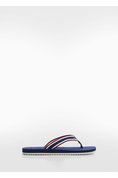 MANGO Man Anti-coloured striped slippers