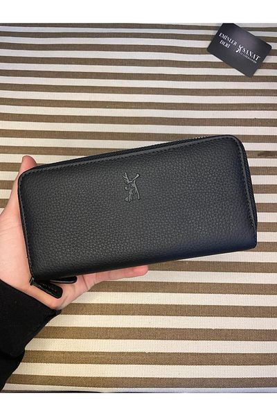 SANAT LEATHER SL-2155 double zipper 16 pcs card entrance compartment genuine leather UNISEX wallet ART LEATHER