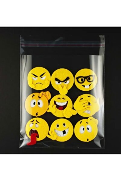 ELİF AMBALAJ Jelatin Bantlı Yapışkanlı Naylon Poşet 50 Adet 13x25 (13x20+5)