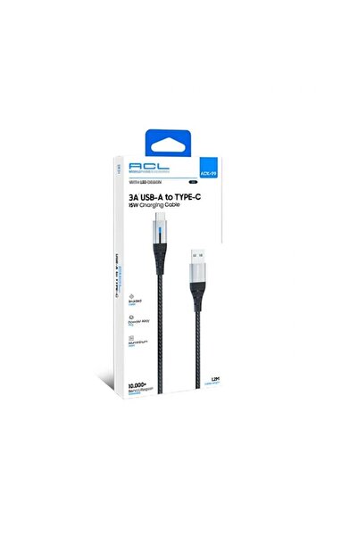 ACL 3A Hızlı Type C Usb Hızlı Sarj Kablosu 15W