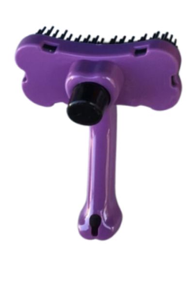 EGGBABY Cat Hair Comb Push Cat Hair Collection Comb Automatic Cleaning Cat Dog Comb Purple