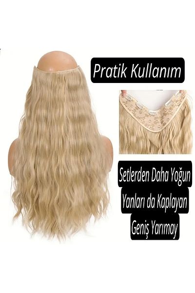 AKOLİFE Ashy Yellow Wide Half Moon Snap that Covers Sides - More Intensive than Sets - Practical Use