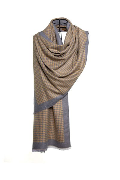 MAWLANA CASHMERE & SILK MODAL CASHMERE JACQUARD SHAL