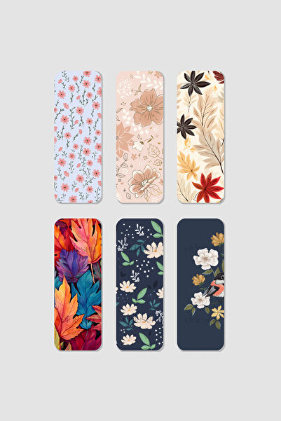 Eldesen Tasarım مجموعة إشارات مرجعية مكونة من 6 قطع على شكل زهرة - 5.25x14.85...