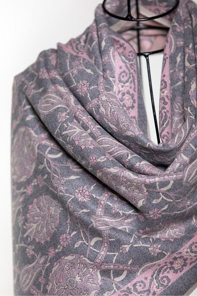 MAWLANA CASHMERE & SILK ŞAL JACQUARD MODAL CASHMERE