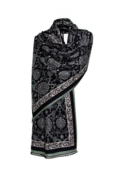MAWLANA CASHMERE & SILK ŞAL JACQUARD (TULIP)