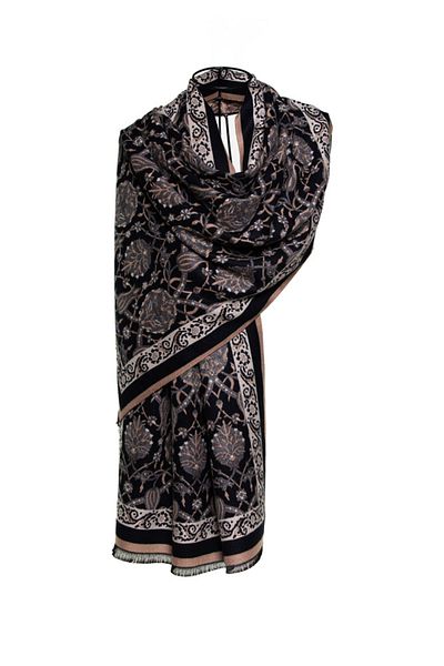 MAWLANA CASHMERE & SILK ŞAL JACQUARD MODAL CAȘMIR (TULIP)