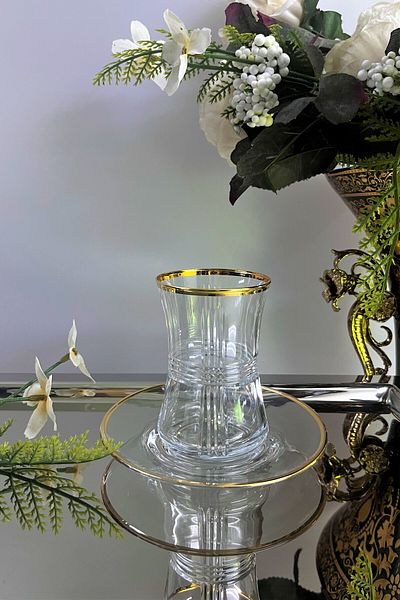 DECOSTYLE Duru Hand Cut Glass Tea Set