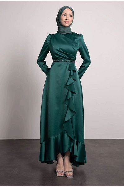 moda zeynaa Beaded belt evening dresses