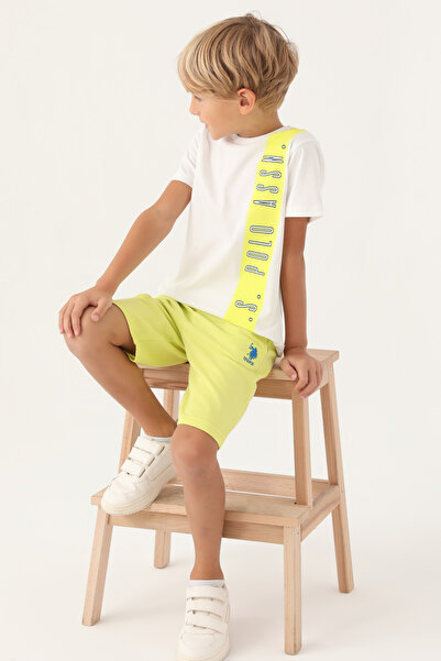 U.S. Polo Assn. Boy's Neon Style Lower Upper Bermuda Set