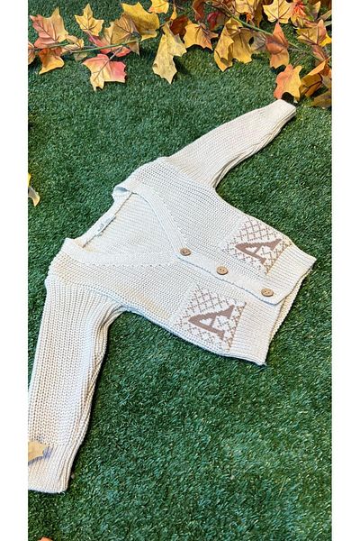 Aziz Bebe Knitwear Buttoned Cardigan Unisex Stone