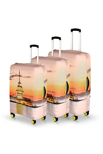hızlıvaliz My Saraciye Husă pentru valiză Protector pentru valiză SET DE 3 (KIZKULESI)
