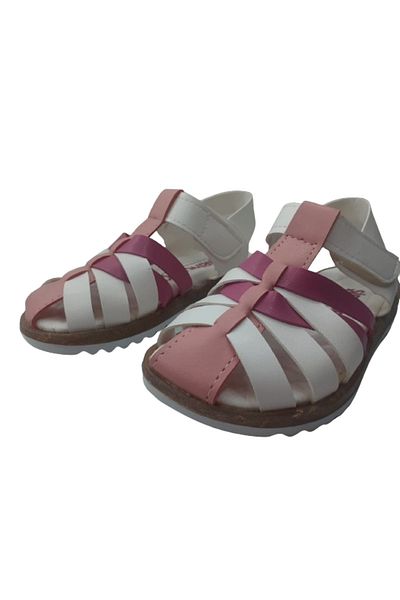 ŞİRİNGENÇ ŞirinGenç Fată Copil Alb Fuchsia Talpă Ortopedică Sandale Elegante Zilnice