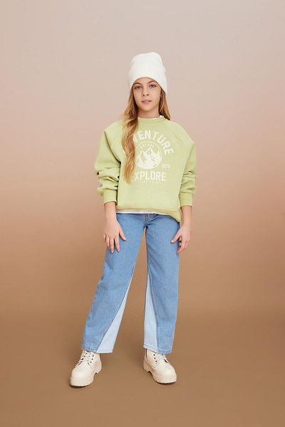 DeFacto Girl's Wide Leg Wide Leg Jeans Pants A9605A823Wn