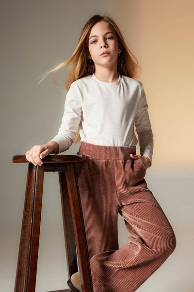 DeFacto Girl's Wide Leg Velvet Sweatpants B3411A823Wn