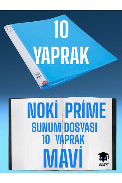 SEYFİKİRTASİYE 10 SHEETS BLUE A4 PRESENTATION FILE NOKY PRIME HIGH QUALITY BAG THICKNESS DOMESTIC PRODUCTION