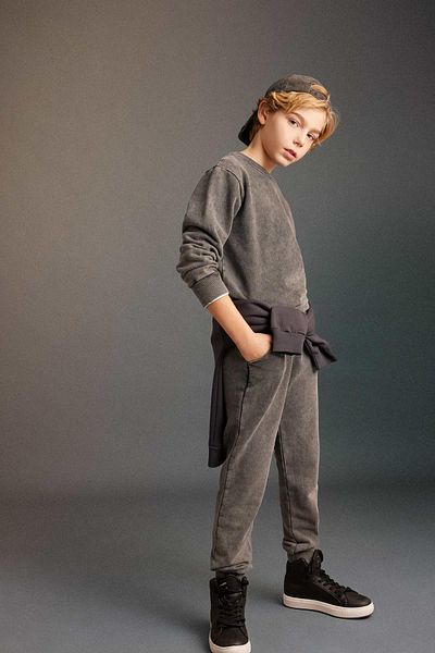 DeFacto Boy's Jogger Sweatpants - Pockets, Elastic Waist Lace-Up C0401A823Cw