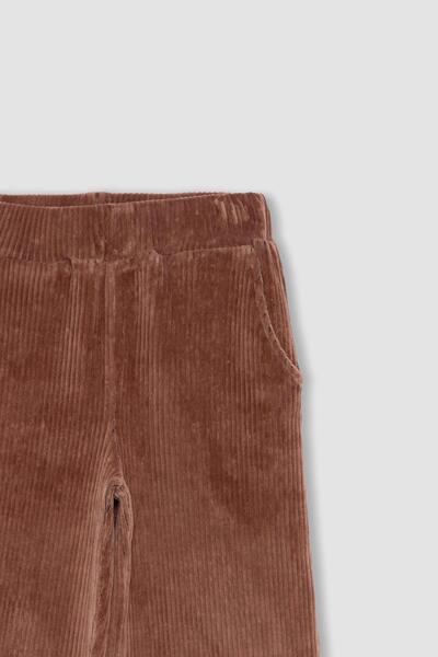 DeFacto Kız Çocuk Wide Leg Kadife Eşofman Altı B3411a823wn