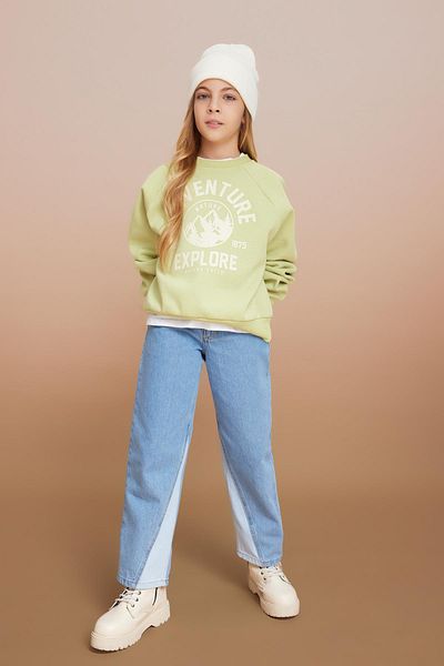 DeFacto Girl's Wide Leg Wide Leg Jeans Pants A9605A823Wn