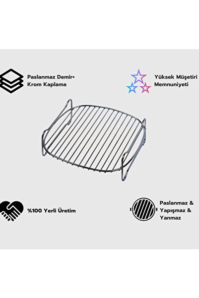 Ahlat Store Airfryer Xxl Fritöz Izgara Teli 304 Uyumlu Kaliteli Paslanmaz Çelik