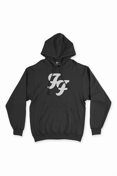 Cix Суитшърт с качулка и лого на Foo Fighters