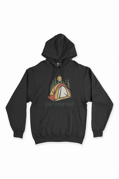 Cix Φούτερ με μαύρη κουκούλα Stay Wild Tent