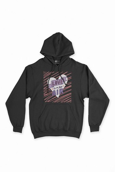 Cix Черен суитшърт с качулка - Love Is In The Air Hoodie