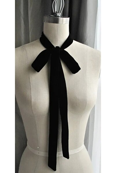 es moda shop Narin kadife boyun bağı siyah