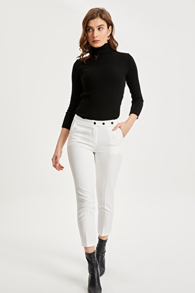 VAVİNOR Cigarette 3-Snap Trousers - Ecru