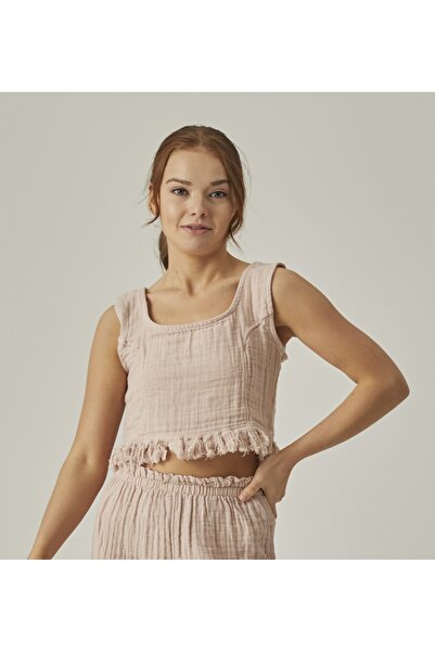 MUTİR ΜΟΥΣΛΙΝ Π Με φούντες ΓΥΝΑΙΚΕΙΟ ΚΡΟΠ