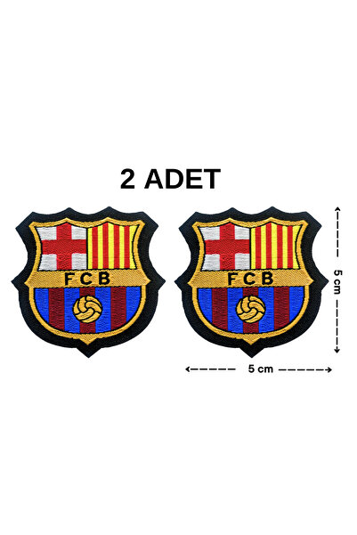 Megas Etiket Ütü ile Yapışan FC Barcelona Takım "Küçük Boy" Dokuma Arma