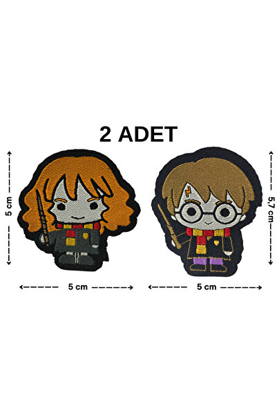 Megas Etiket Ütü ile Yapışan "Harry&Hermione" Harry Potter Dokuma Arma/Yama