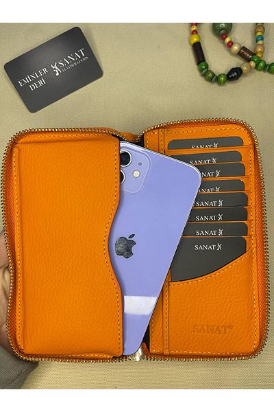 SANAT LEATHER ART LEATHER SL-616TC genuine leather phone wallet