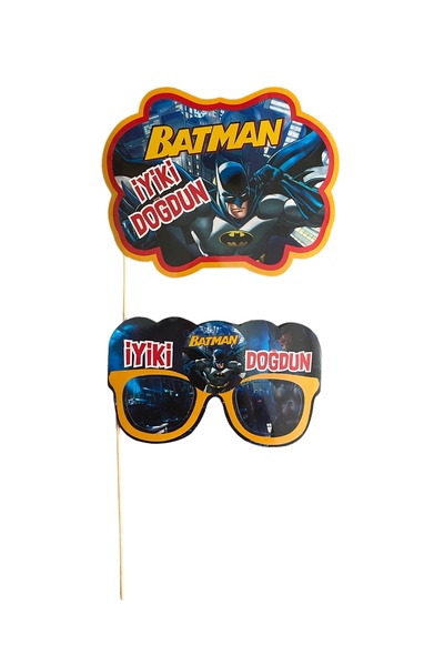 Yogi parti Batman Betmen Konuşma balonu 1 adet  Gözlük 1 adet
