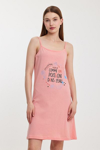 Penyelux Women's Text Printed Dress Beach Text Summer Tunic Pareo Pink