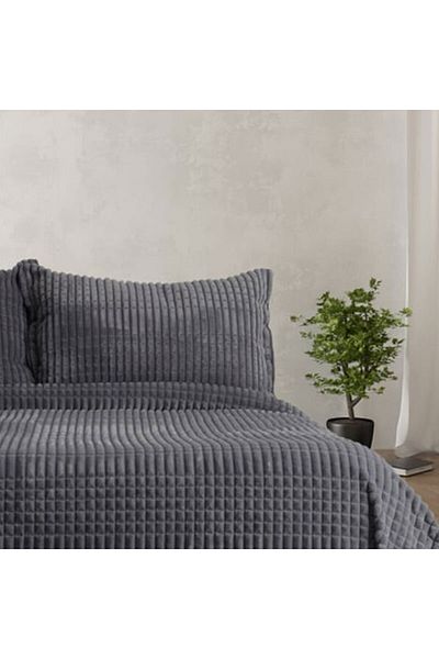 Merinos Modern Line Black Double Bedspread Set