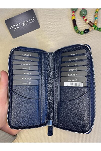 SANAT LEATHER SL-616 багатокарточний гаманець з натуральної шкіри на блискавц...