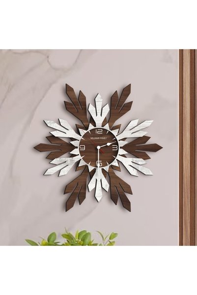 Bk Gift İsimli Dekoratif 45cm Ahşap Duvar Saati-20