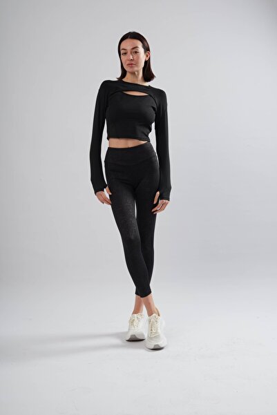 Stage Activewear الجوارب السوداء منقوشة