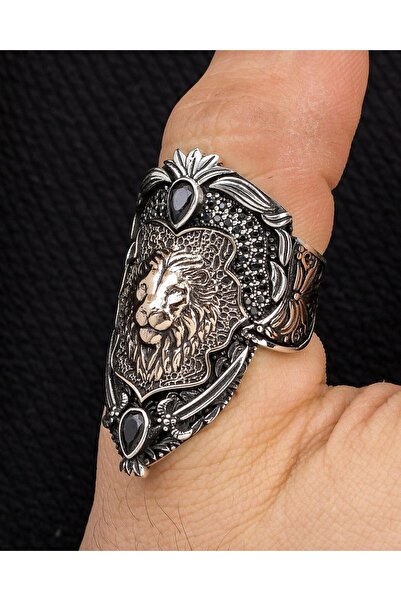 Prestige Aslan Figürlü 925 Ayar Ayarlanabilir Gümüş Zihgir Okçu Erkek Yüzüğü