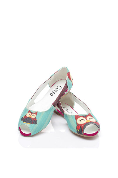 Cotto Shoes Štampani ženski baletski stanovi u boji platna