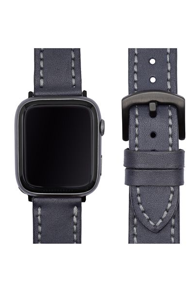 Bakani Leather سوار ساعة Apple Watch مصنوع يدويًا، حافظة مقاس 42,44,45,49 ملم، جلد أصلي حقيقي، خياطة يدوية،